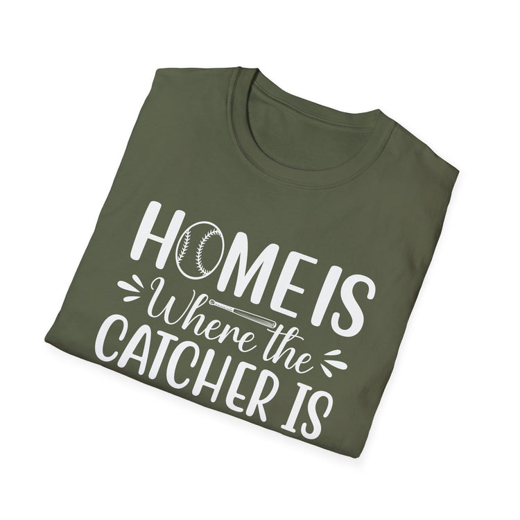 Baseball Catcher Home T-Shirt, Sporty Tee, Athletic Shirt, Sports Fan Top, Baseball Lover Gift