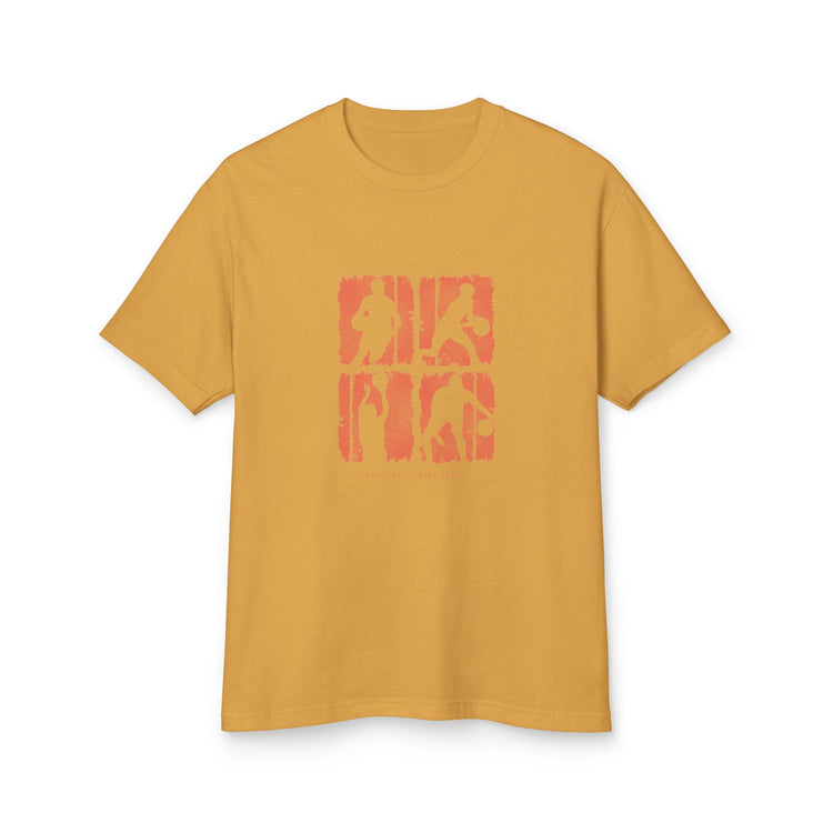 Basketball Tee - Vibrant Graphic Bold Yellow Art Design