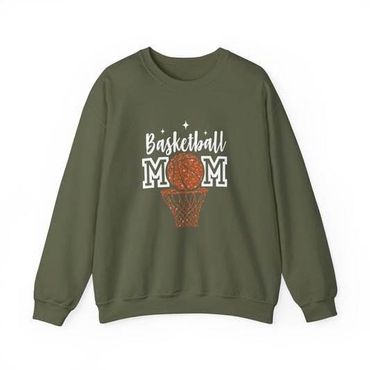 Basketball Mom Crewneck Sweatshirt - Sporty Sports Mom Sweatshirt, Basketball Lover Gift, Athletic Parent Pullover, Mom