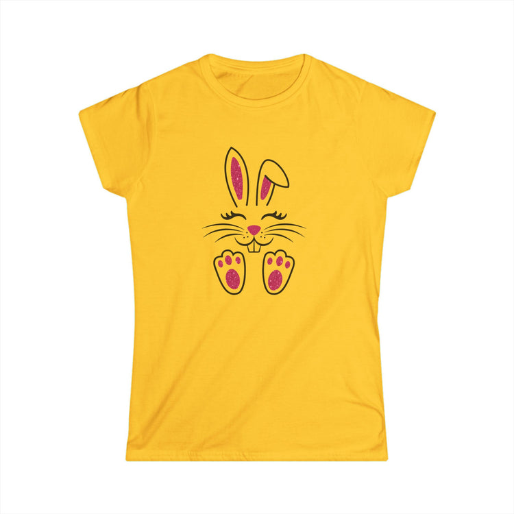 Bunny Women's Tee, Cute Animal Shirt, Softstyle Spring Fashion, Easter Gift