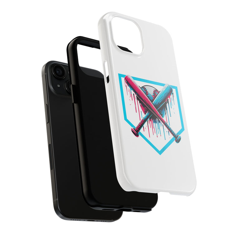 Baseball Drip Crossover Tough Phone Cases - Sports Phone Accessories