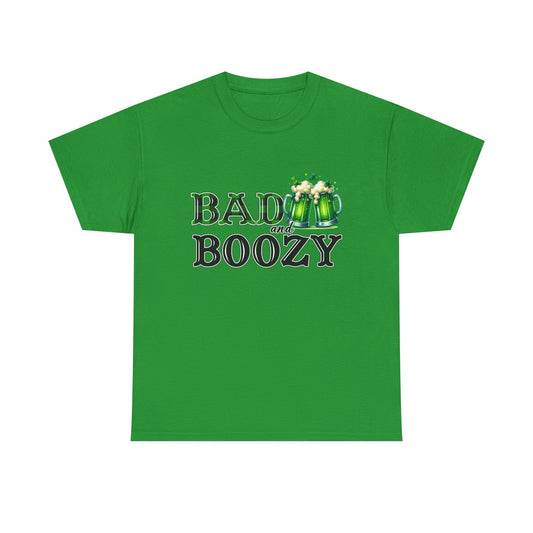 Bad and Boozy T-Shirt, Fun Party Shirt, St Patrick's Day Tee