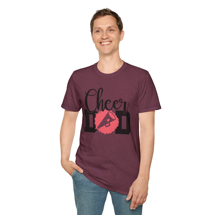 Cheer Dad Unisex Softstyle T-Shirt - Perfect Gift for Father's Day, Birthdays & Sports Events