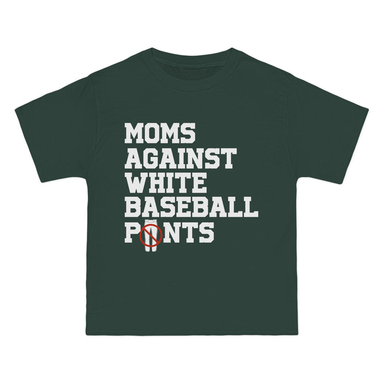 Funny Mom Baseball Tee - Moms Against White Baseball Pants