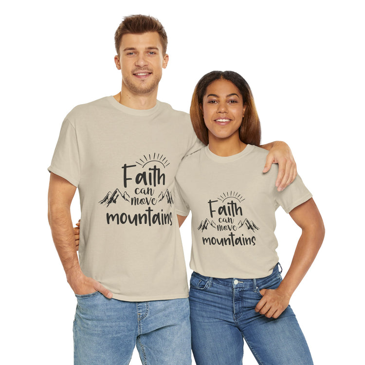 Faith Can Move Mountains Unisex Heavy Cotton Tee