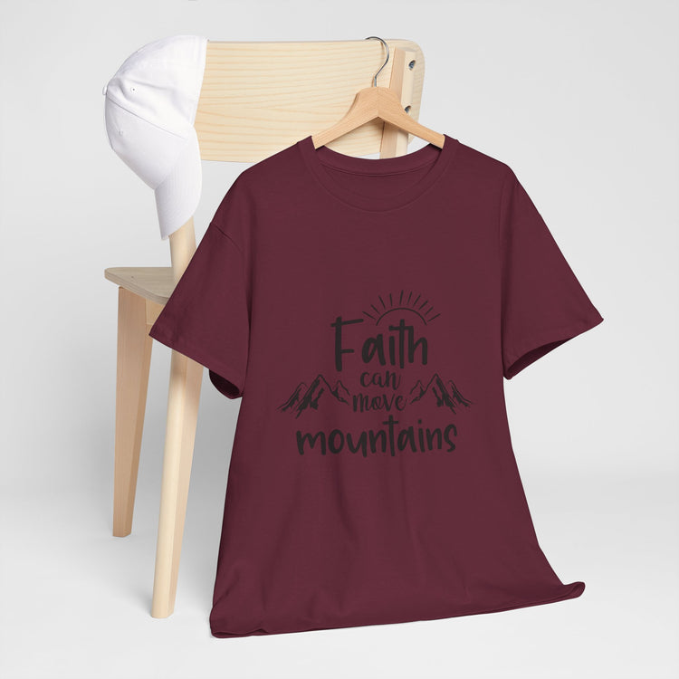 Faith Can Move Mountains Unisex Heavy Cotton Tee