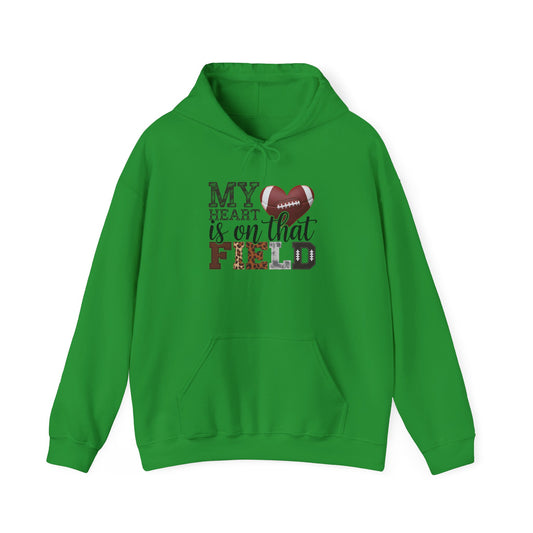 Football Hoodie - My Heart is on That Field Design