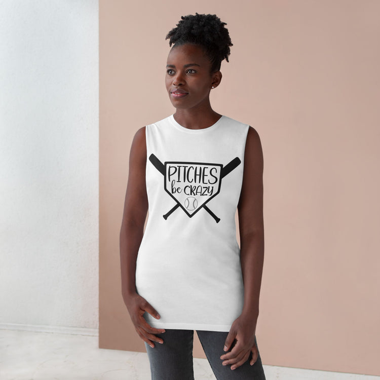 Pitches Be Crazy Baseball Tank Top