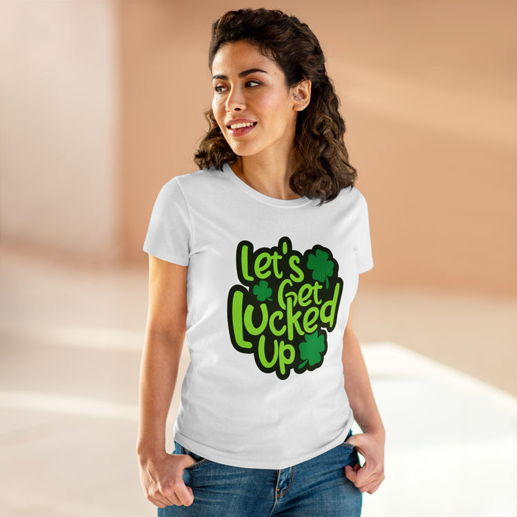 St Patrick's Day Lucky Tee, Women's T-Shirt, Fun Irish Shirt for Her, Shamrock Graphic Top