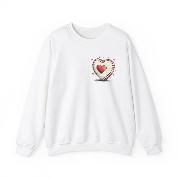 Cozy Heart Baseball Mom Sweatshirt, Soft Comfortable Pullover Jumper, Baseball