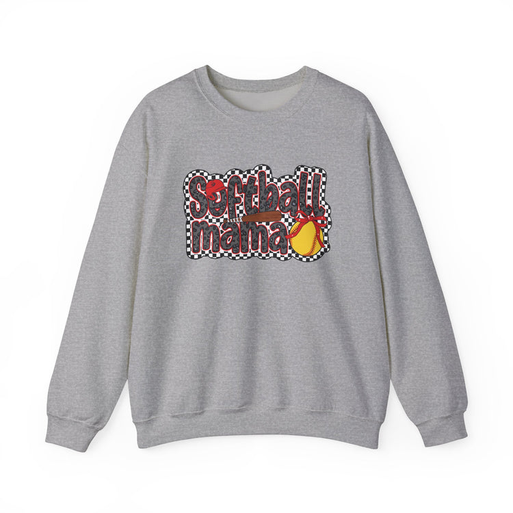 Softball Mama Crewneck Sweatshirt - Cozy Gift for Sports Moms