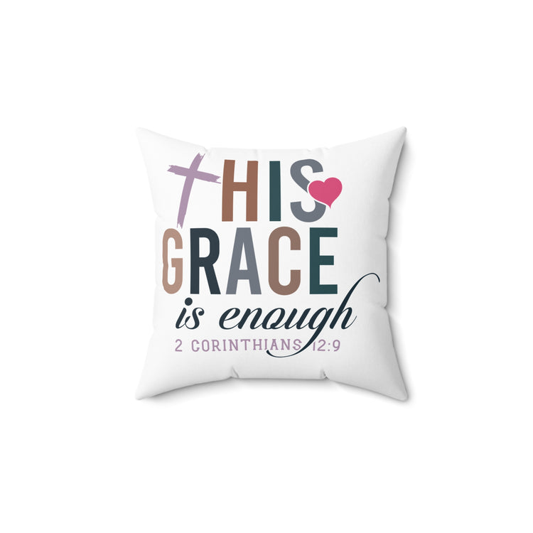 Spun Polyester Square Pillow - Religious