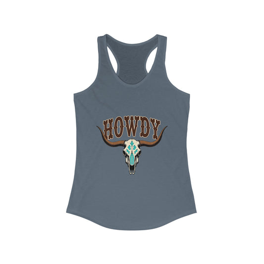 Howdy Graphic Women's Rodeo Racerback Tank - Casual Western Style Top