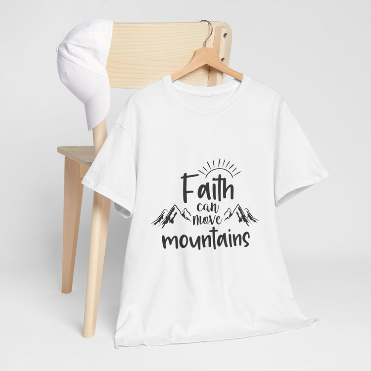 Faith Can Move Mountains Unisex Heavy Cotton Tee