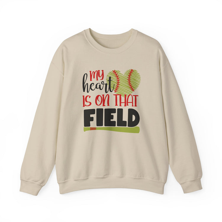 Softball Sweatshirt - My Heart Is On That Field Crewneck