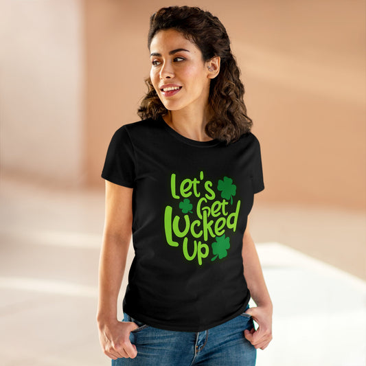 St Patrick's Day Lucky Tee, Women's T-Shirt, Fun Irish Shirt for Her, Shamrock Graphic Top