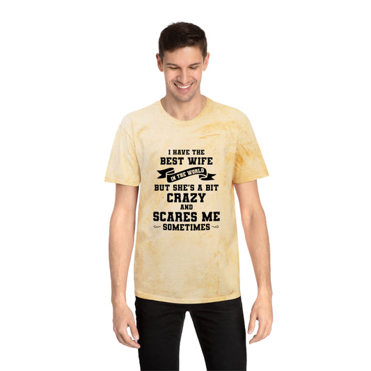 Funny Color Blast T-Shirt, "Best Wife in the World"