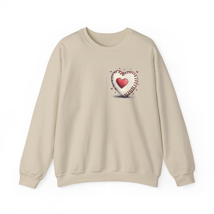 Cozy Heart Baseball Mom Sweatshirt, Soft Comfortable Pullover Jumper, Baseball