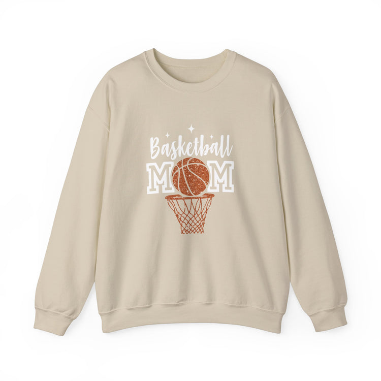 Basketball Mom Crewneck Sweatshirt - Sporty Sports Mom Sweatshirt, Basketball Lover Gift, Athletic Parent Pullover, Mom