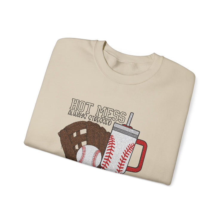 Baseball-Themed Hot Mess Sweatshirt