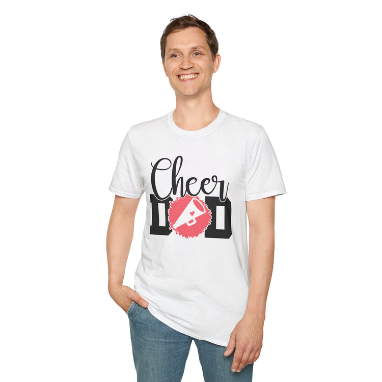 Cheer Dad Unisex Softstyle T-Shirt - Perfect Gift for Father's Day, Birthdays & Sports Events