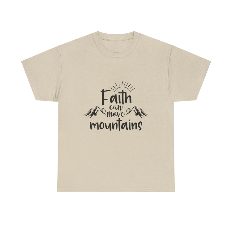 Faith Can Move Mountains Unisex Heavy Cotton Tee