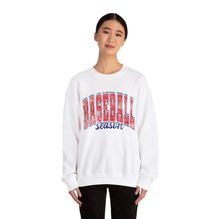 Baseball Season Distressed Look Sweatshirt