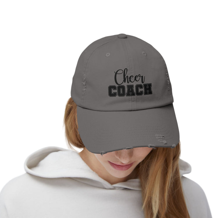 Cheer Coach Distressed Cap