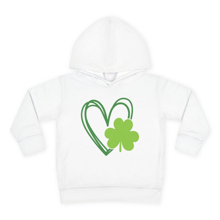 St Patrick's Day Toddler Fleece Hoodie, Cute Shamrock Design