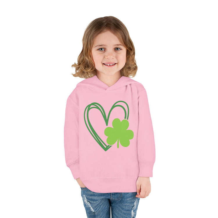 St Patrick's Day Toddler Fleece Hoodie, Cute Shamrock Design