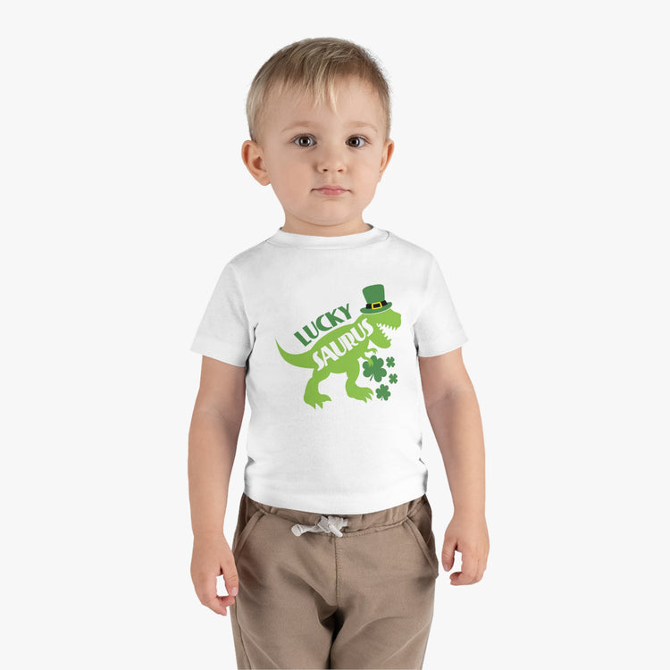 Lucky Saurus Infant Tee - Adorable Dinosaur Shirt for St. Patrick's Day