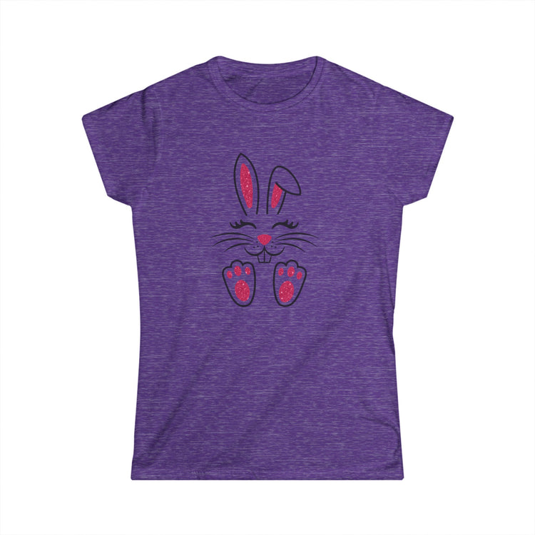 Bunny Women's Tee, Cute Animal Shirt, Softstyle Spring Fashion, Easter Gift