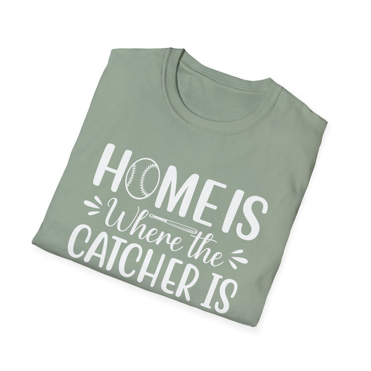 Baseball Catcher Home T-Shirt, Sporty Tee, Athletic Shirt, Sports Fan Top, Baseball Lover Gift