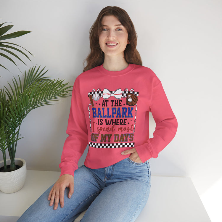 Ballpark Vibes Sweatshirt, Sports Lover Gift, Casual Game Day Apparel, Comfortable Crewneck Jumper, Baseball Fan Wear