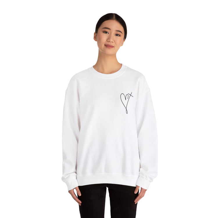 Crewneck Sweatshirt - 'Jesus Has My Back' Inspirational Apparel