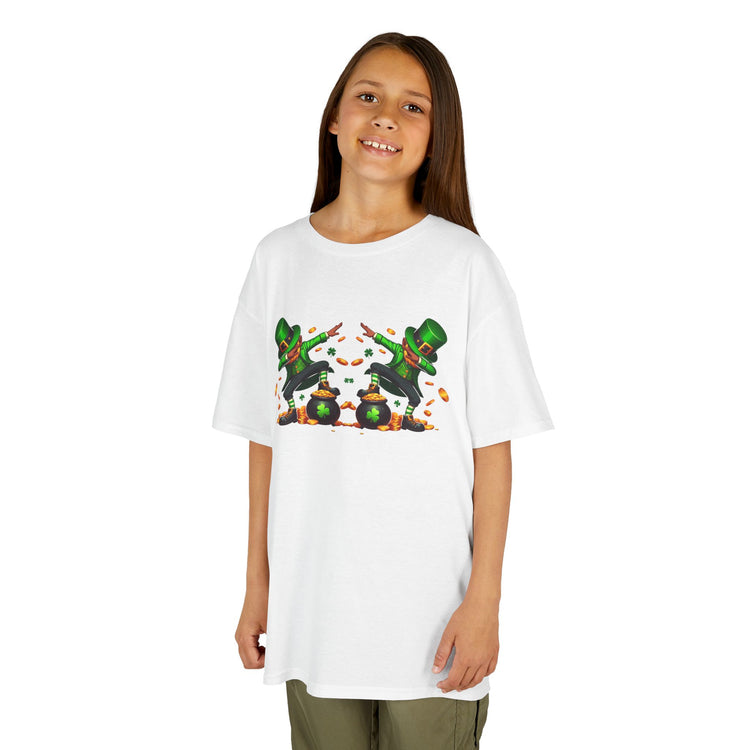 St Patrick's Day Double Dab Leprechaun Kids Shirt