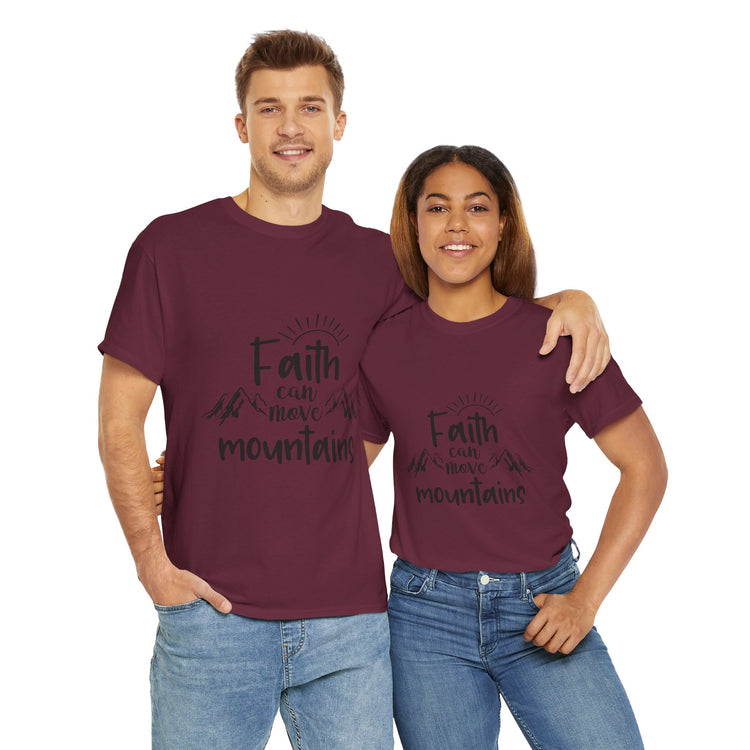 Faith Can Move Mountains Unisex Heavy Cotton Tee