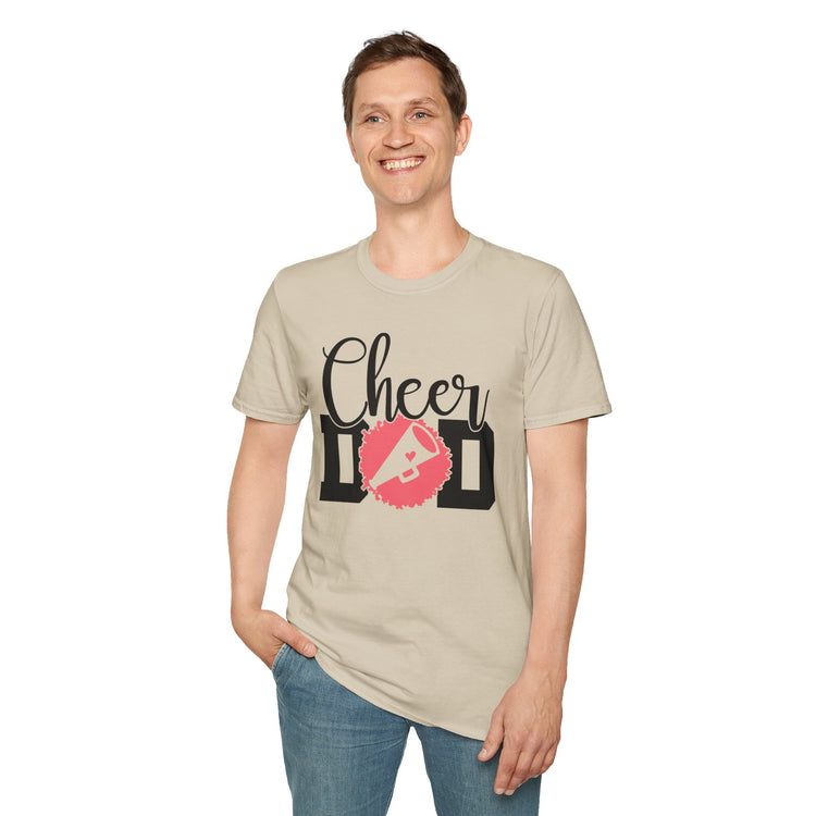 Cheer Dad Unisex Softstyle T-Shirt - Perfect Gift for Father's Day, Birthdays & Sports Events