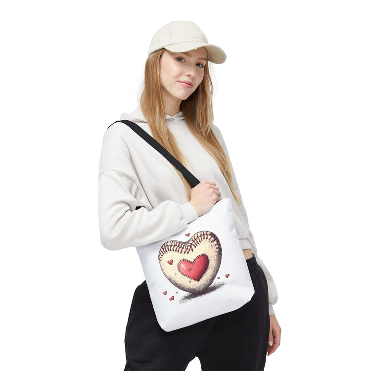 Heartfelt Baseball Tote Bag, Perfect for Sports Lovers, Baseball Mom Bag, Sports Fan