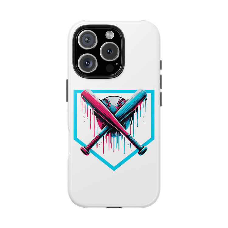 Baseball Drip Crossover Tough Phone Cases - Sports Phone Accessories