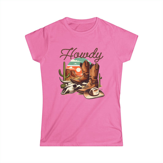 Howdy Western Rodeo Graphic Tee for Women