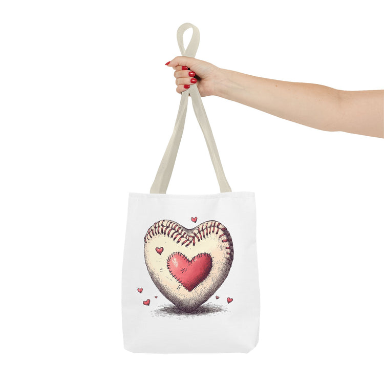 Heartfelt Baseball Tote Bag, Perfect for Sports Lovers, Baseball Mom Bag, Sports Fan