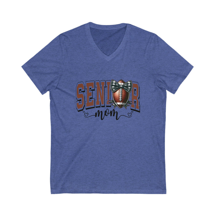 Senior Mom Football V-Neck Tee