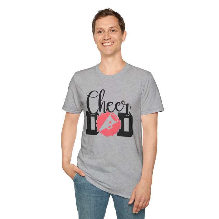 Cheer Dad Unisex Softstyle T-Shirt - Perfect Gift for Father's Day, Birthdays & Sports Events