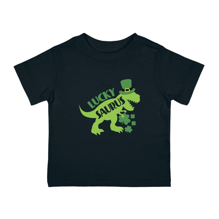 Lucky Saurus Infant Tee - Adorable Dinosaur Shirt for St. Patrick's Day