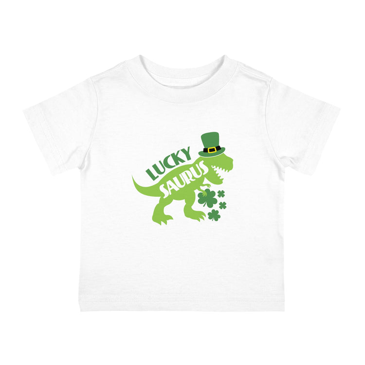 Lucky Saurus Infant Tee - Adorable Dinosaur Shirt for St. Patrick's Day