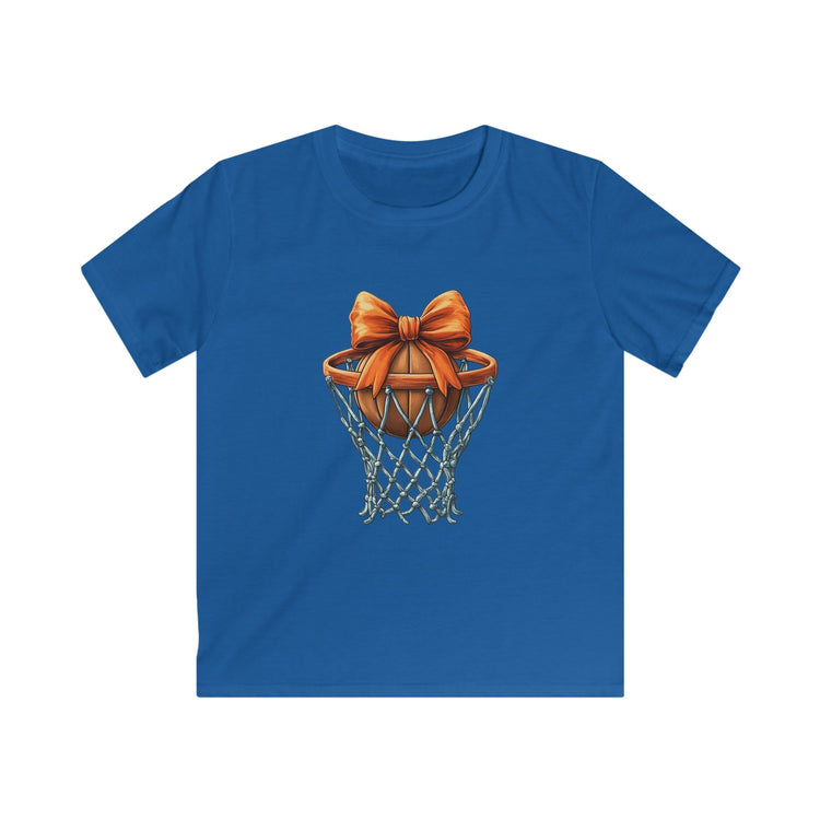 Playful Basketball Kids Tee with Bow Design