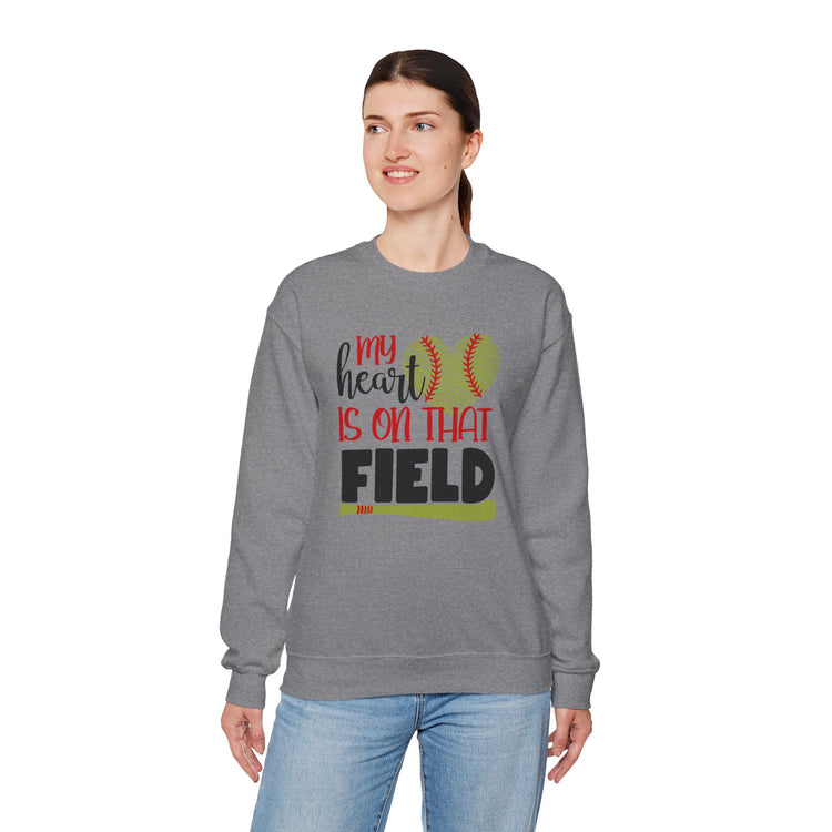 Softball Sweatshirt - My Heart Is On That Field Crewneck