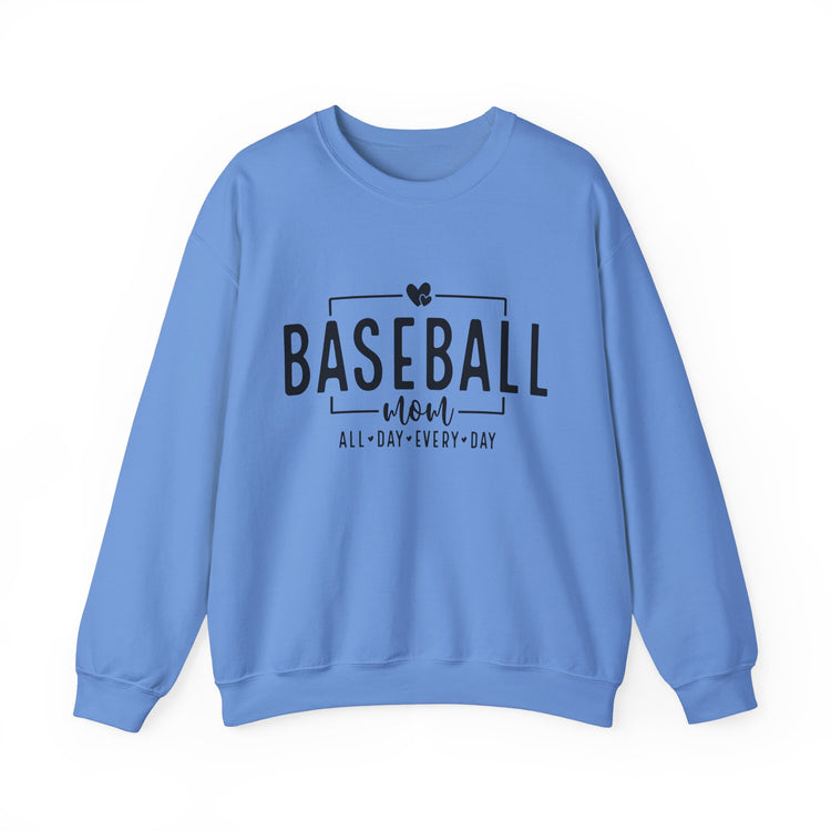 Mom Baseball Crewneck Sweatshirt - 'Baseball Now' Everyday Comfort