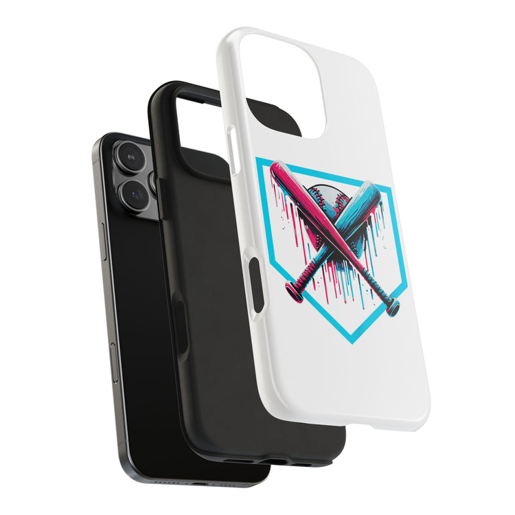 Baseball Drip Crossover Tough Phone Cases - Sports Phone Accessories